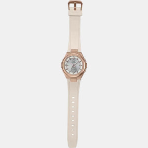 Baby-G Women Quartz Rose Gold Dial Analog-Digital Resin Watch B216