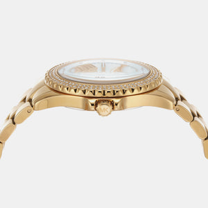 Everest Women Quartz Gold Dial Analog Stainless Steel Watch MK7401