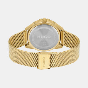 Fresh Men Quartz Gold Dial Chronograph Mesh Watch 1530288