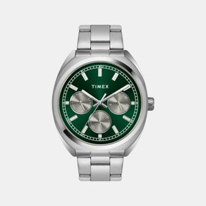 E Class Men Quartz Green Dial Chronograph Stainless Steel Watch TWEG22300