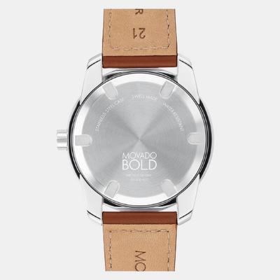 Bold Men Quartz Blue Dial Analog Leather Watch 3600944
