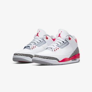 Jordan | AIR JORDAN 3 RETRO  { WHITE / FIRE RED