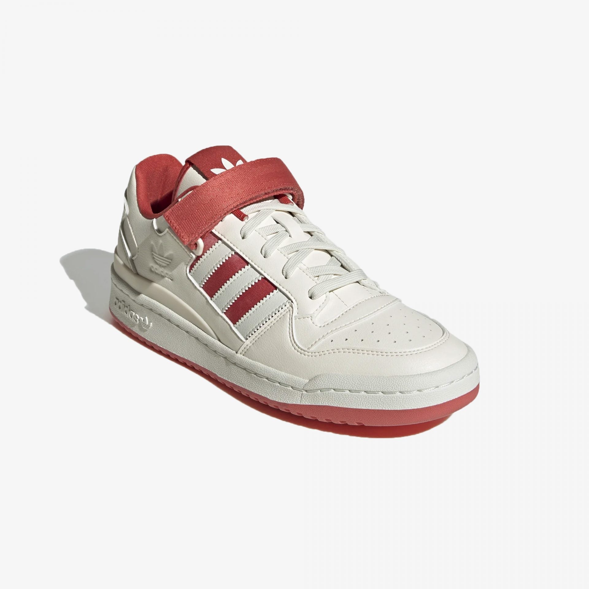 Adidas Originals | FORUM LOW  { CHALK WHITE / CREW RED