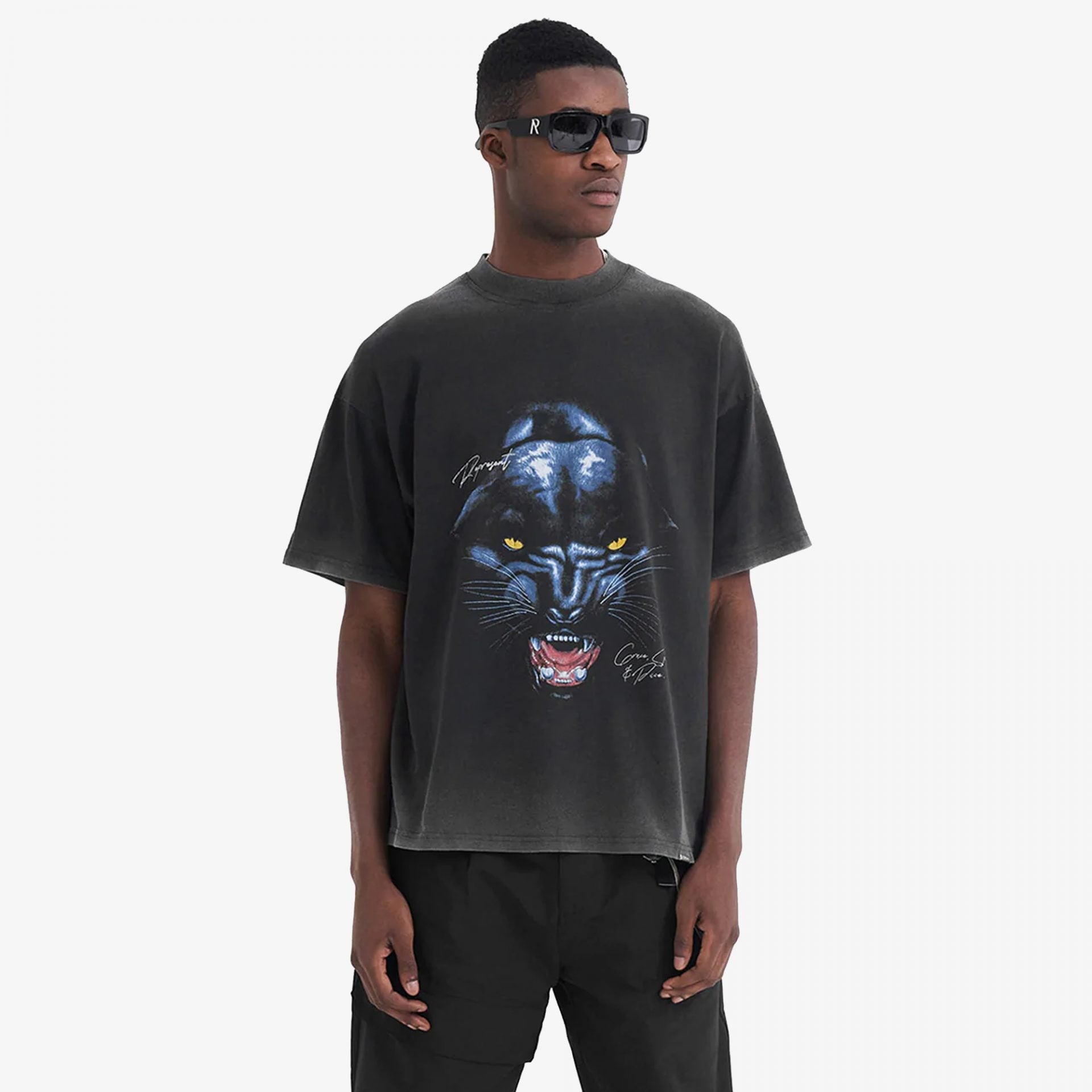 Represent | JAGUAR T-SHIRT  { VINTAGE BLACK