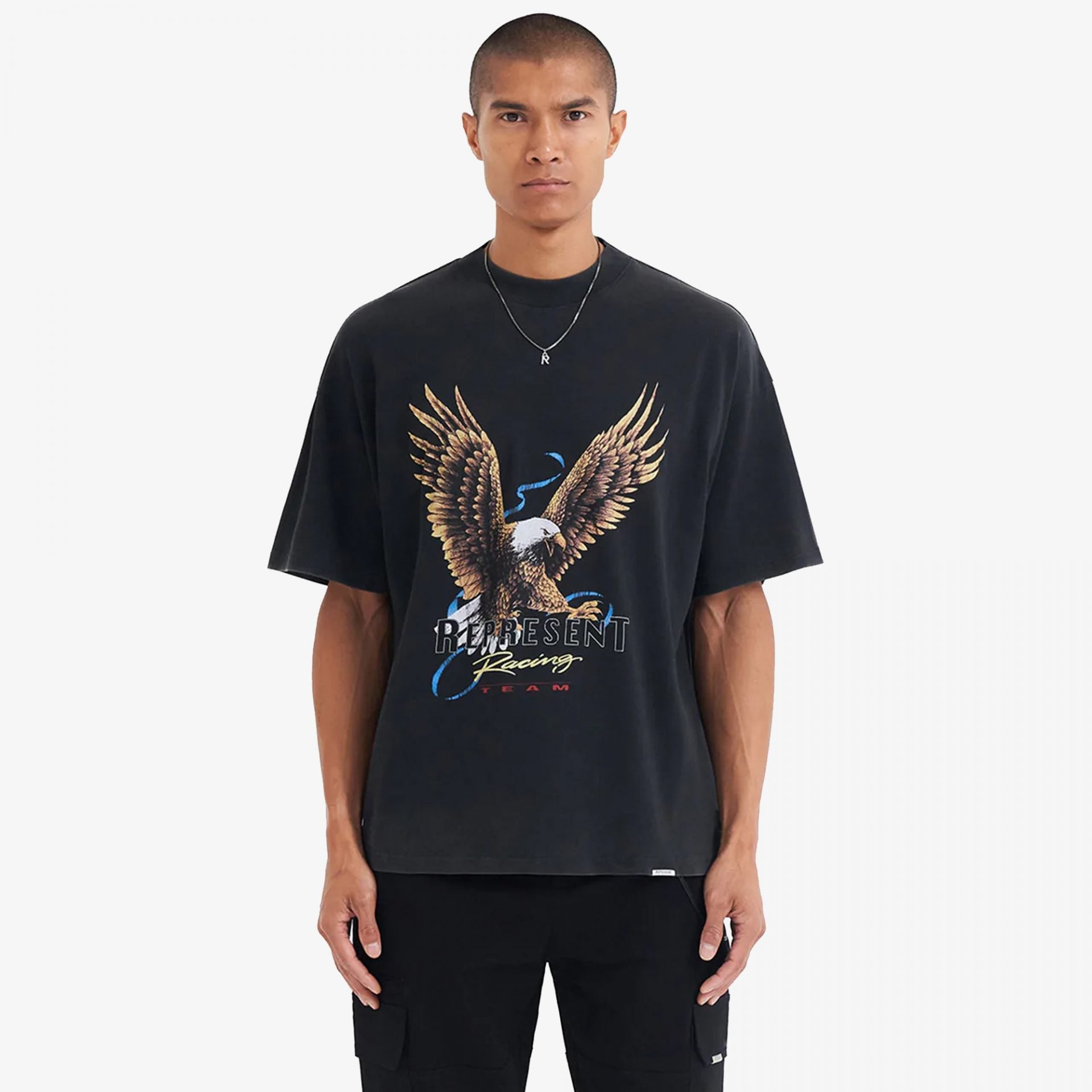 Represent | RACING TEAM EAGLE T-SHIRT  { VINTAGE BLACK