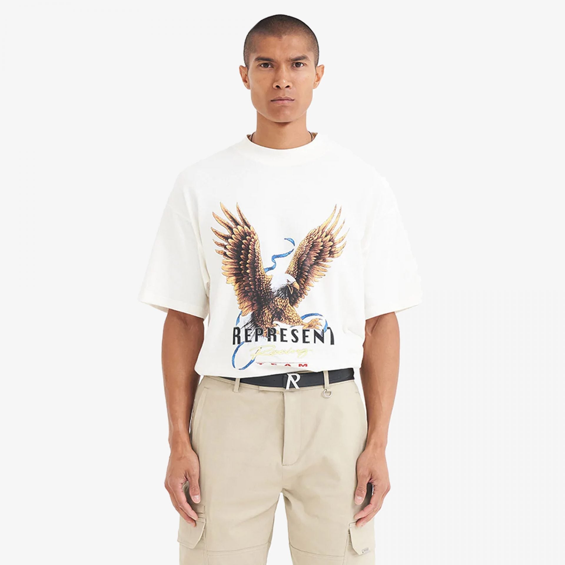Represent | RACING TEAM EAGLE T-SHIRT  { FLAT WHITE