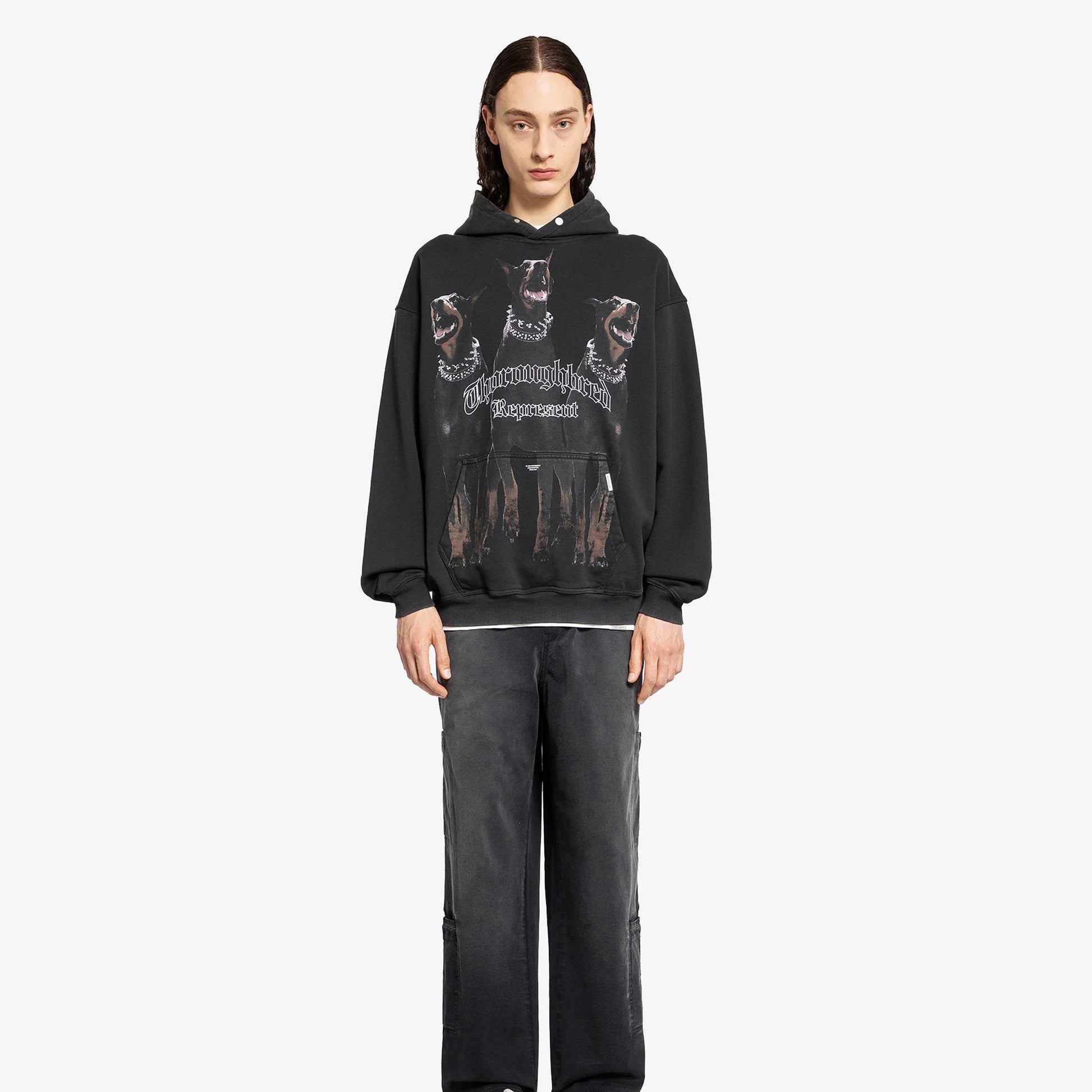 Represent | THOROUGHBRED HOODIE { VINTAGE/BLACK