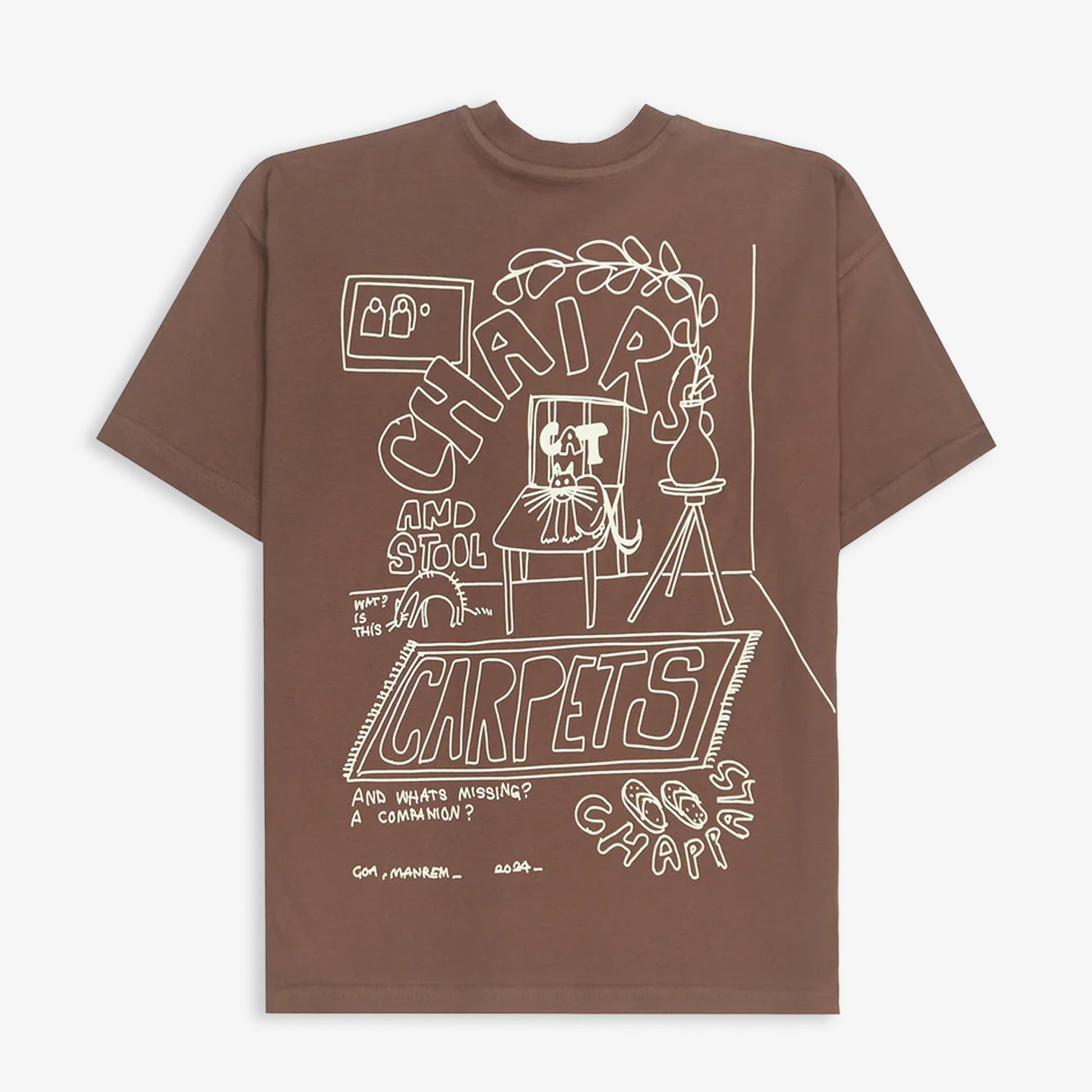 JAYWALKING | CAT T-SHIRT { BROWN