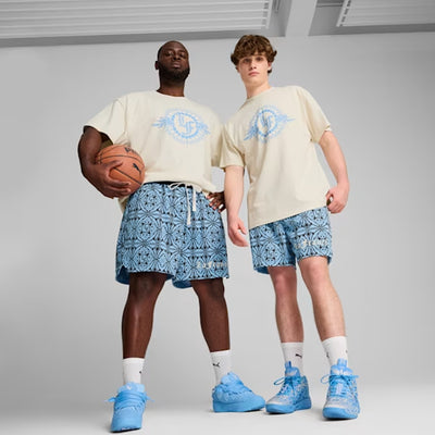 PUMA | HOOPS X LF MOSIAC SHORTS { TEAM LIGHT BLUE