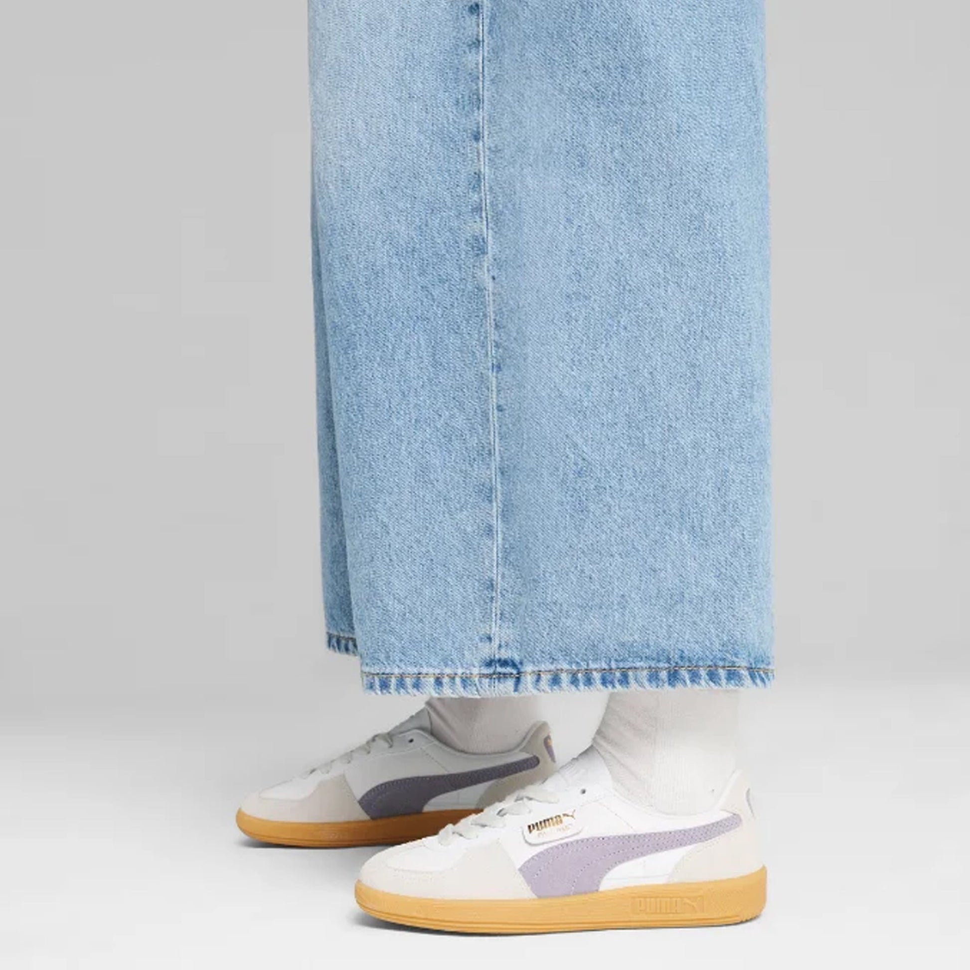 PUMA | PALERMO { WHITE/ PALM-PLUM GUM