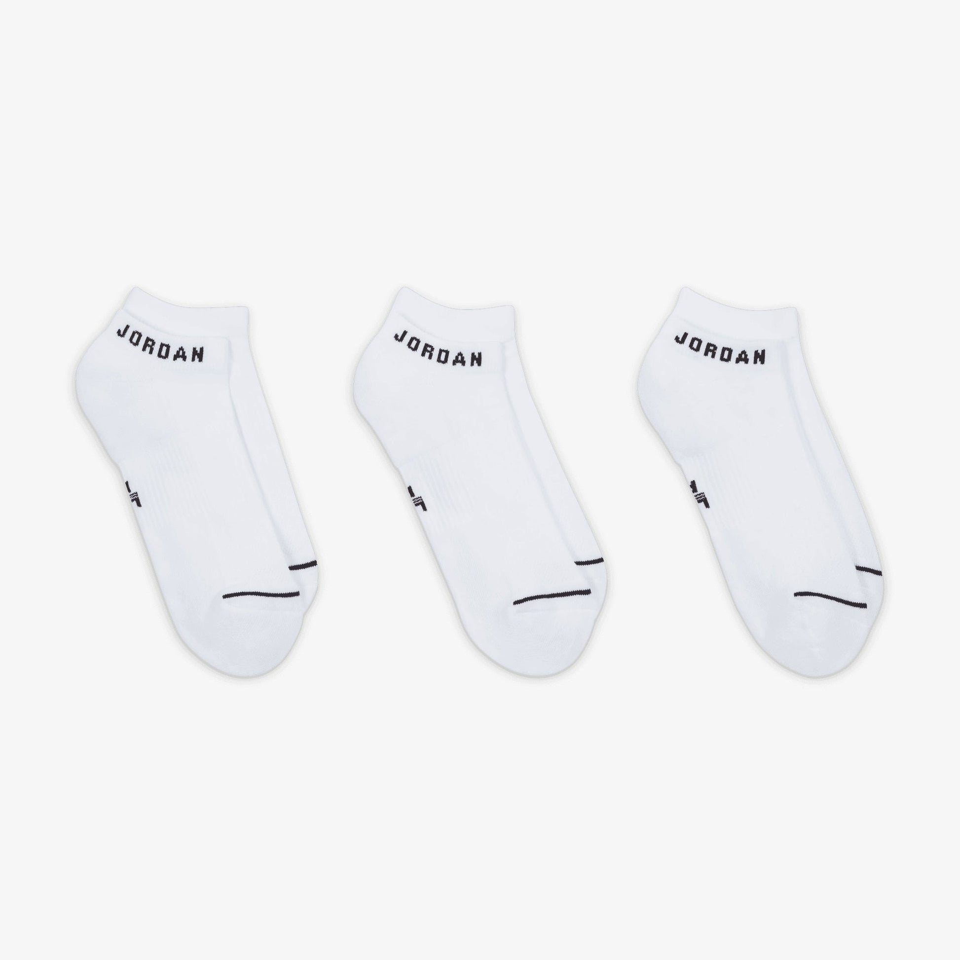 Jordan | EVERYDAY NO-SHOW SOCKS (3 PAIRS) { WHITE/BLACK