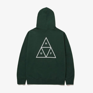 HUF | ESSENTIALS TT HOODIE  { FOREST GREEN