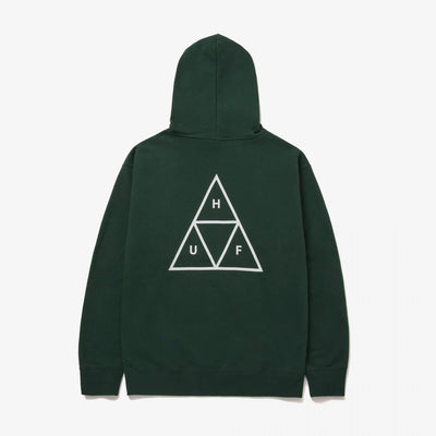 HUF | ESSENTIALS TT HOODIE  { FOREST GREEN