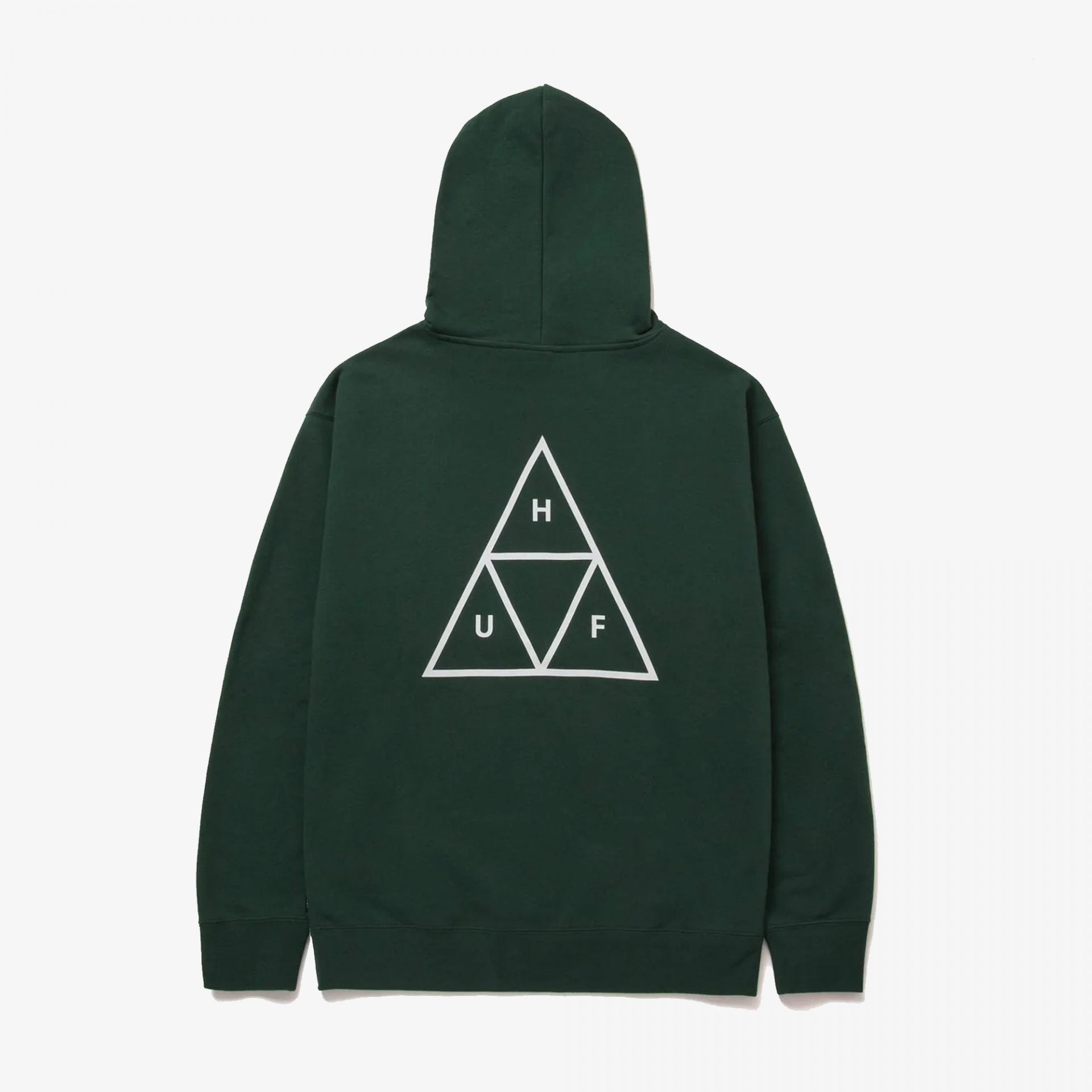 HUF | ESSENTIALS TT HOODIE  { FOREST GREEN
