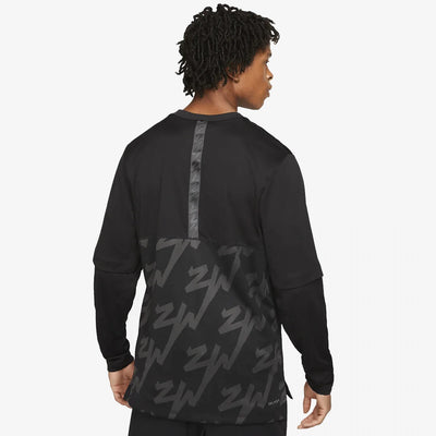 Nike | M J ZION LS SHOOTING SHIRT  { BLACK/GREY