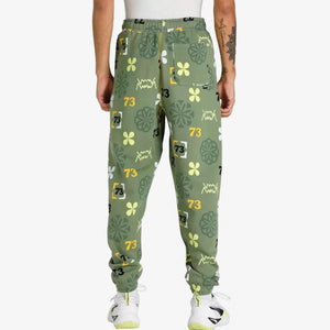 Puma | RUN IT BACK PRINTED BASKETBALL SWEATPANTS  { DUSTY GREEN