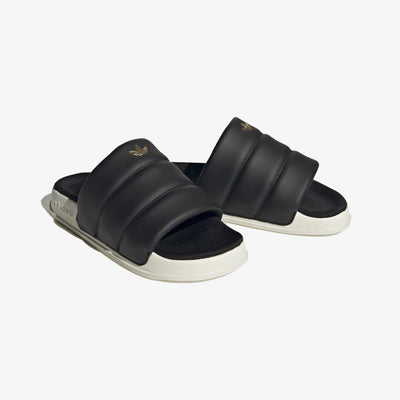 Adidas Originals | ADILETTE ESSENTIAL  { BLACK/WHITE