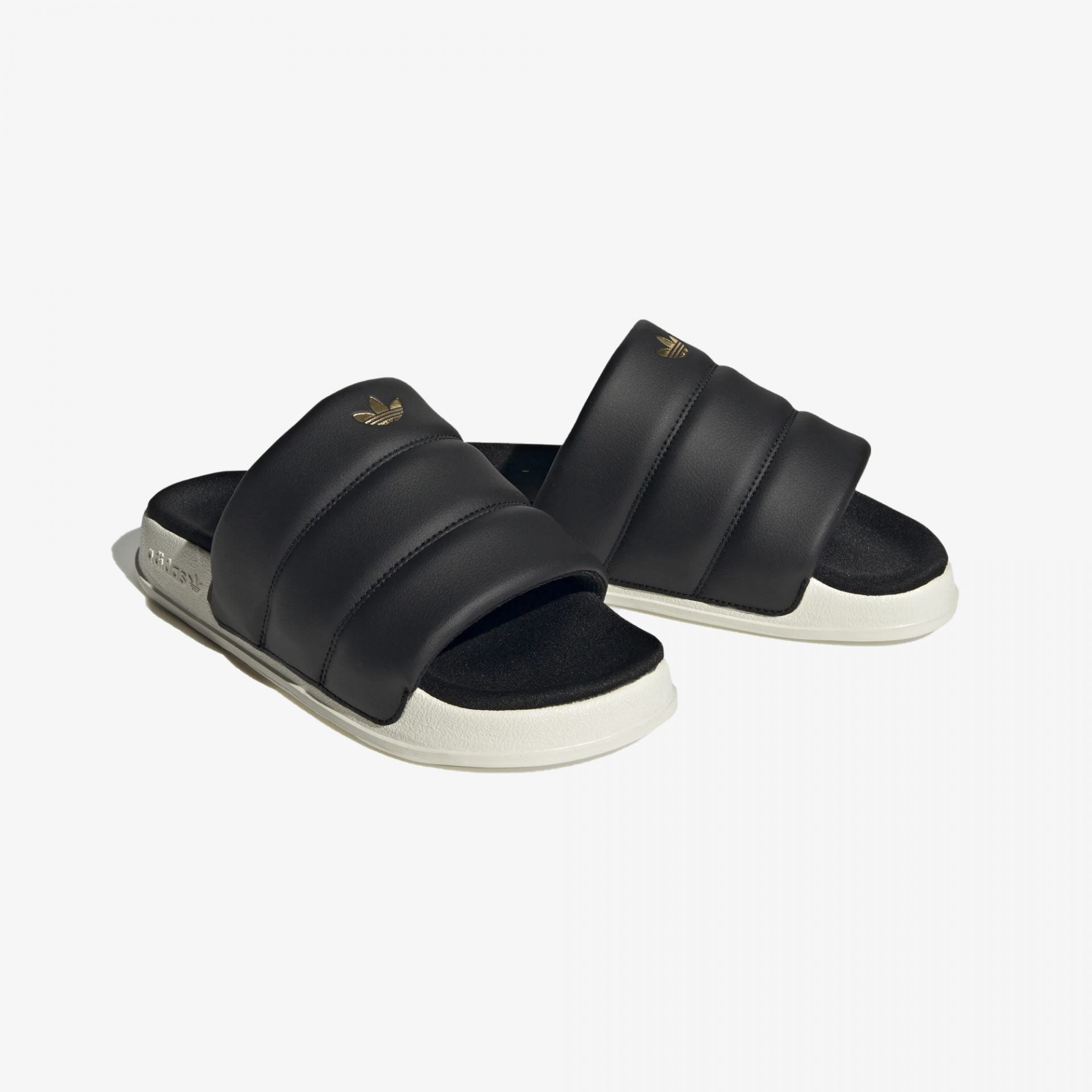 Adidas Originals | ADILETTE ESSENTIAL  { BLACK/WHITE