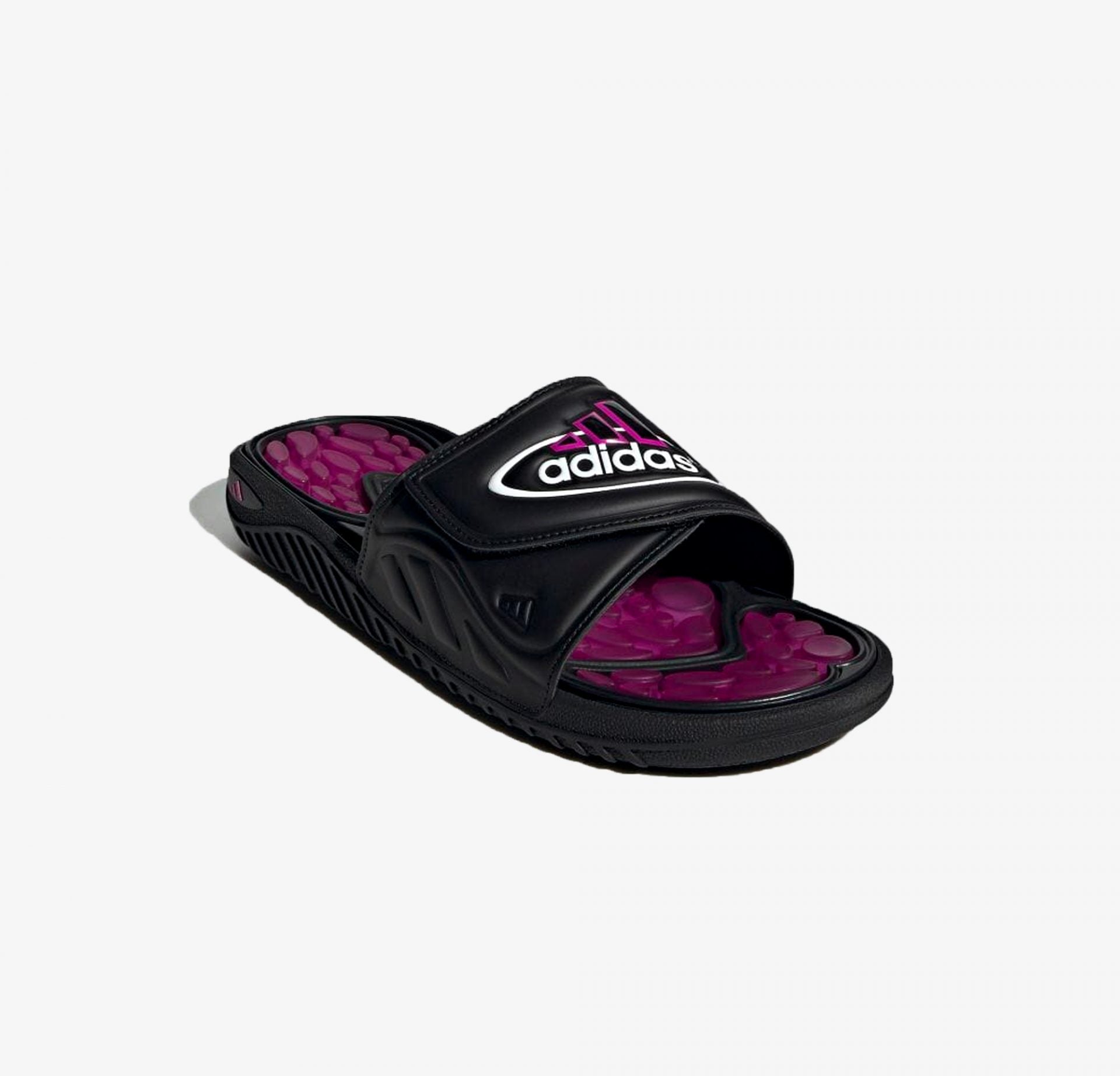 Adidas Originals | REPTOSSAGE SLIDE { CORE BLACK / VIVID PINK