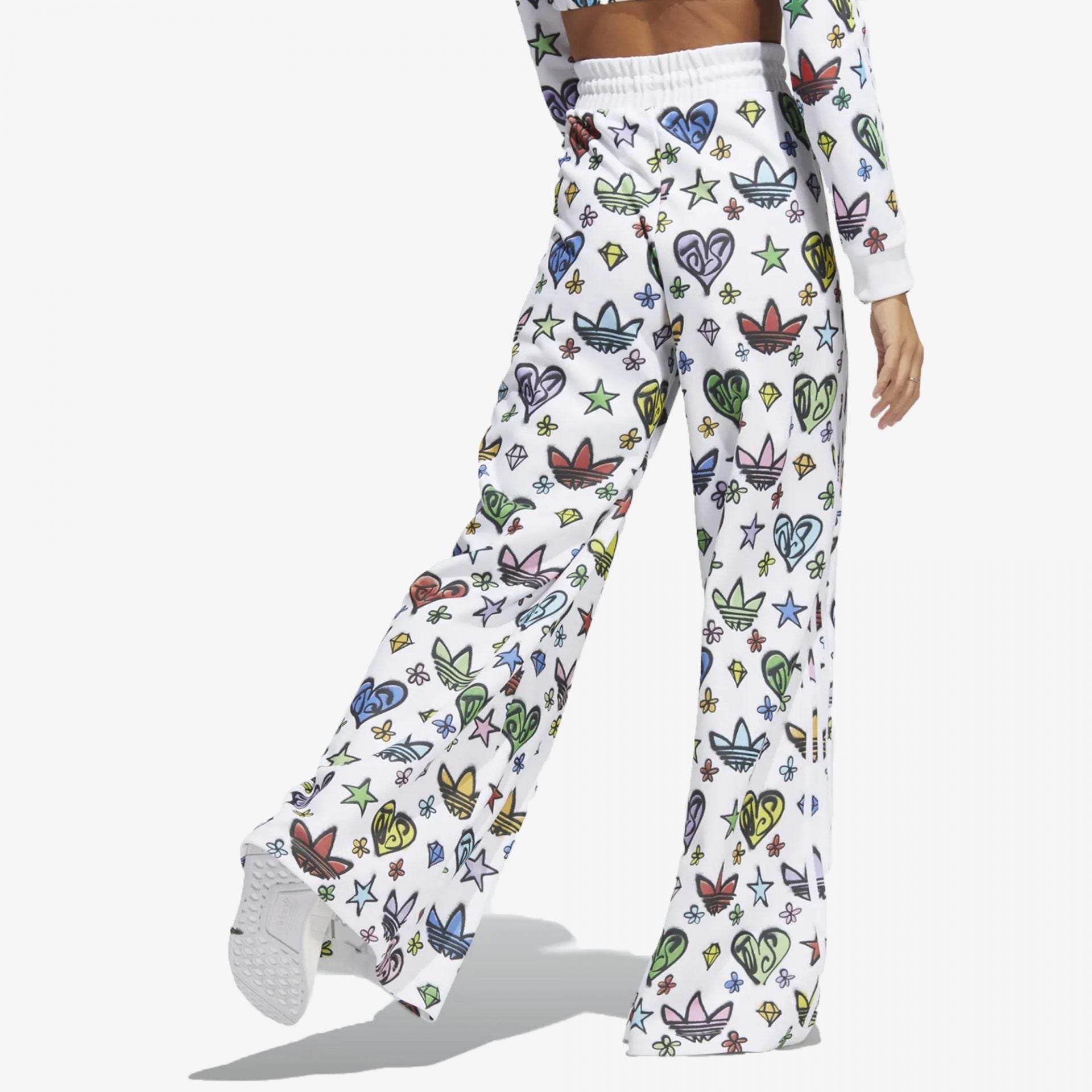 Adidas Originals | JEREMY SCOTT MONOGRAM WIDE-LEG TRACK PANTS