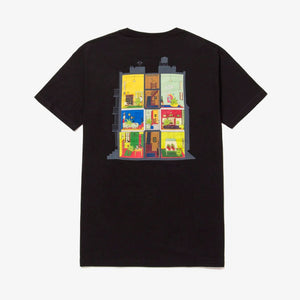 HUF | AT HOME S/S TEE  { BLACK