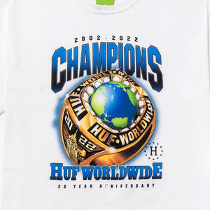 HUF | CHAMPIONS S/S TEE  { WHITE