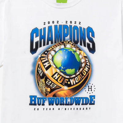 HUF | CHAMPIONS S/S TEE  { WHITE