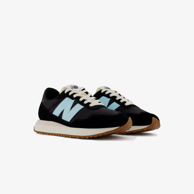 New Balance | 237  { BLACK WITH BLEACH BLUE