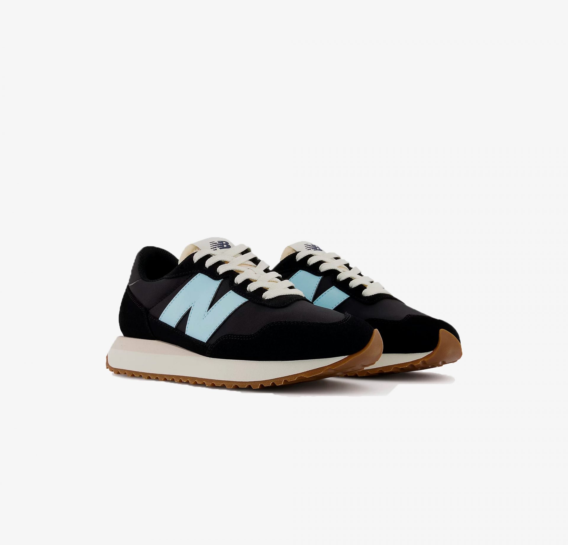 New Balance | 237  { BLACK WITH BLEACH BLUE