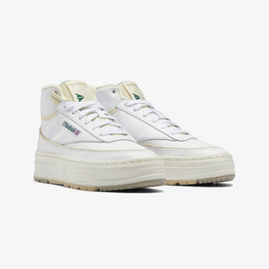 Reebok | CLUB C GEO MID  { WHITE / DARK GREEN