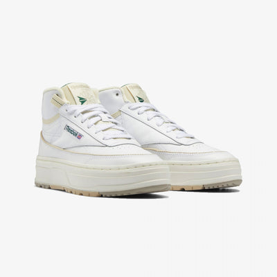 Reebok | CLUB C GEO MID  { WHITE / DARK GREEN