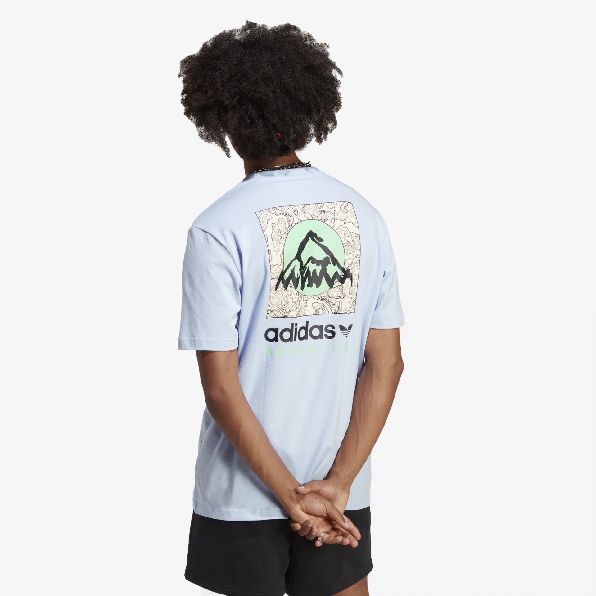 Adidas Originals | ADVENTURE MOUNTAIN BACK TEE  { BLUE DAWN