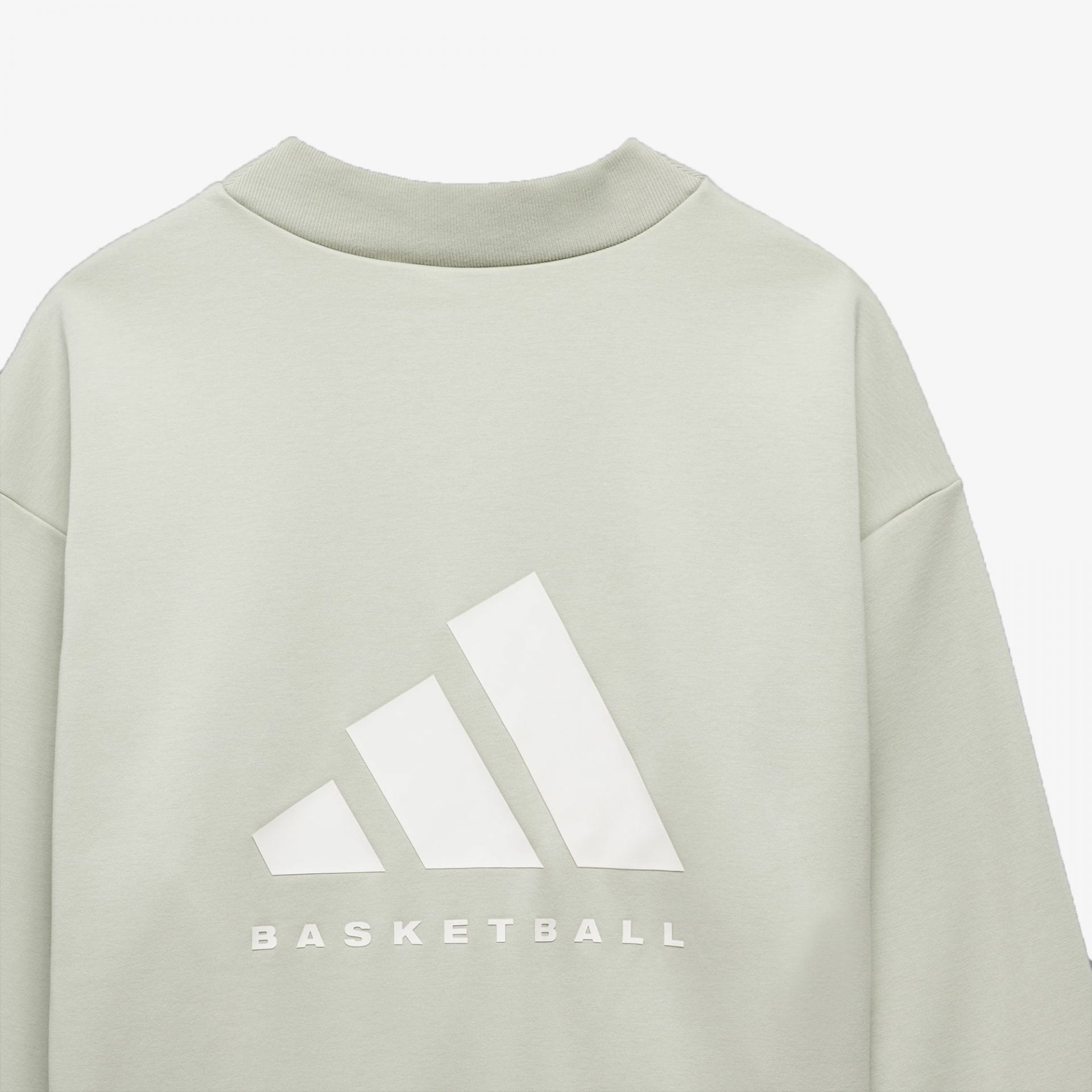 Adidas | BASKETBALL CREW SWEATSHIRT  { HALO GREEN