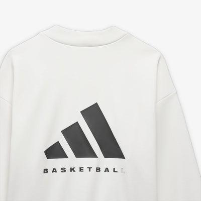 Adidas | BASKETBALL CREW SWEATSHIRT  { WHITE