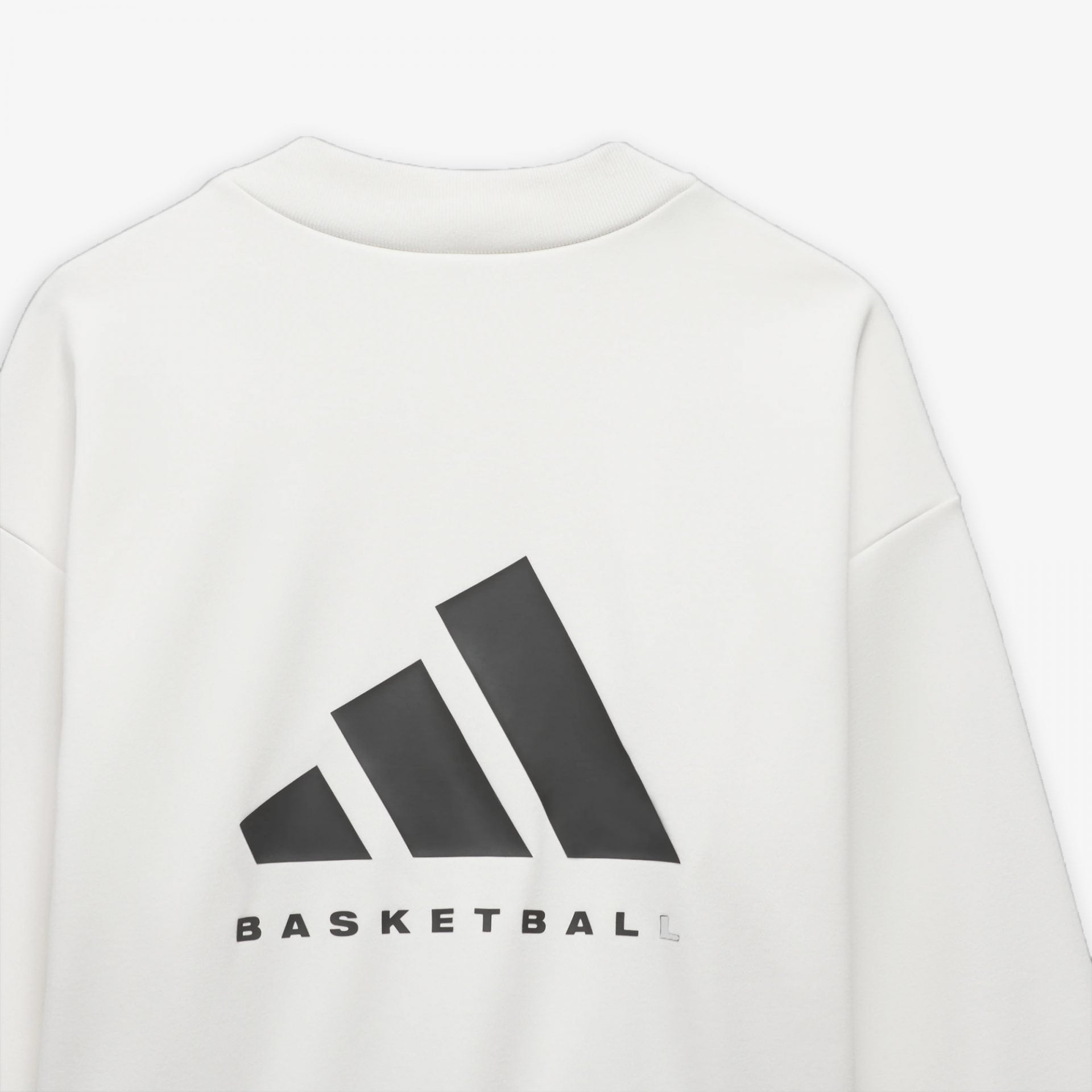 Adidas | BASKETBALL CREW SWEATSHIRT  { WHITE