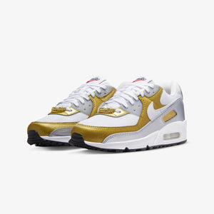 Nike | AIR MAX 90 SE  { METALLIC GOLD / METALLIC SILVER
