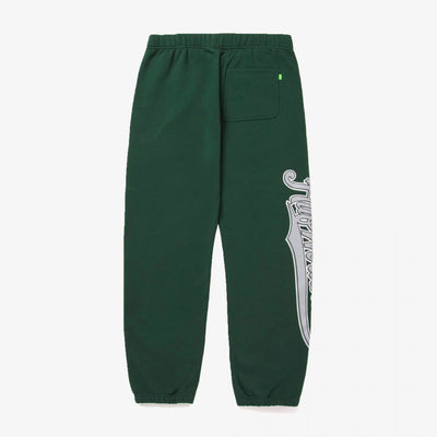 HUF | CRACKERJACK FLEECE PANT  { FOREST GREEN