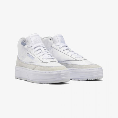 Reebok | CLUB C GEO MID  { CLOUD WHITE / COLD GREY