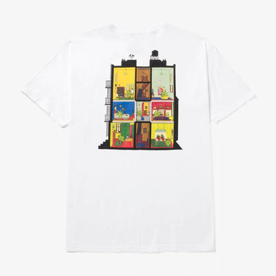 HUF | AT HOME TEE  { WHITE