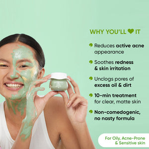 Cica & Salicylic French Green Clay Face Mask