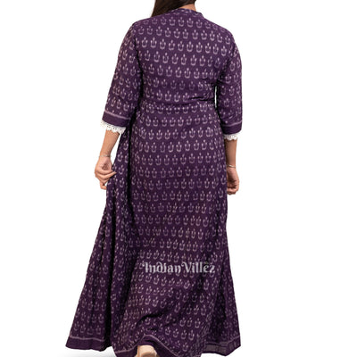 Violet Sambalpuri Odisha Ikat Designer Cotton Kurti for Women