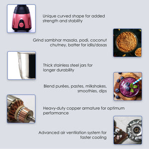 Wonderchef Renewed Vietri Mixer Grinder | 750W