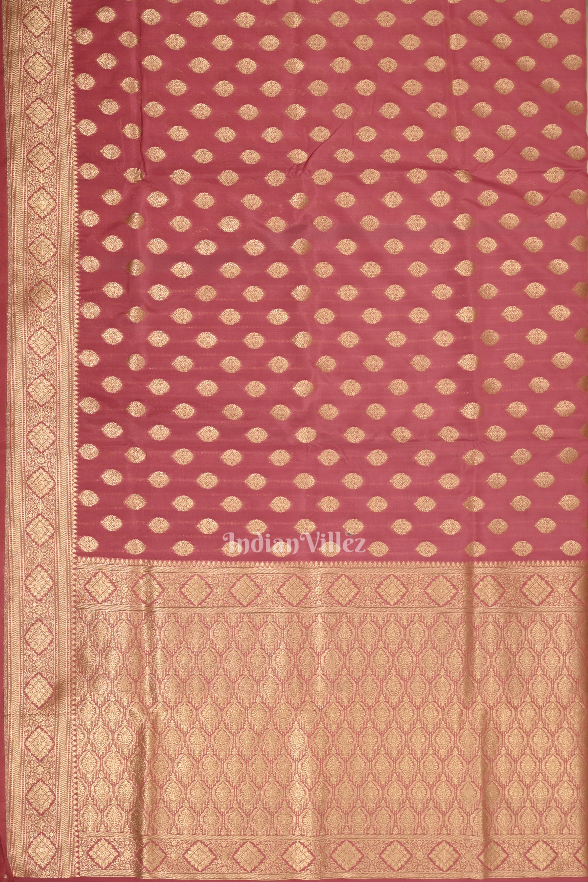 Onion Pink Soft Pure Mashru Satin Silk Banarasi Saree