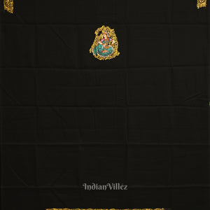 Exclusive Black Nartaki Theme Pattachitra Kurti Dress Material