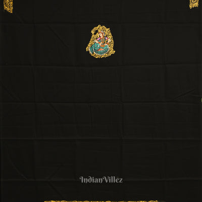 Exclusive Black Nartaki Theme Pattachitra Kurti Dress Material