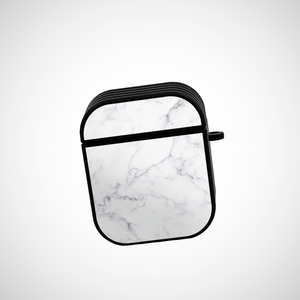 White Marble Glass Airpods 2nd Gen Case Covers