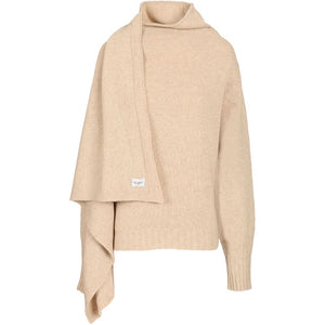The Attico Roll Neck Scarf Sweater