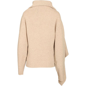 The Attico Roll Neck Scarf Sweater