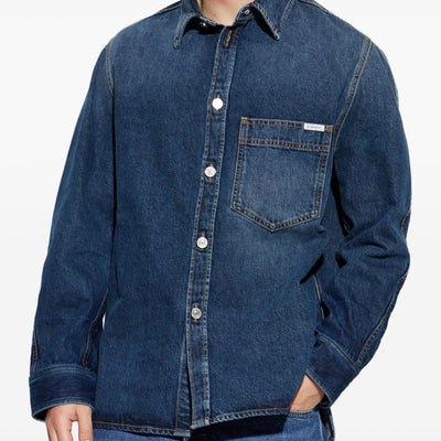 Givenchy Logo Patch Denim Shirt