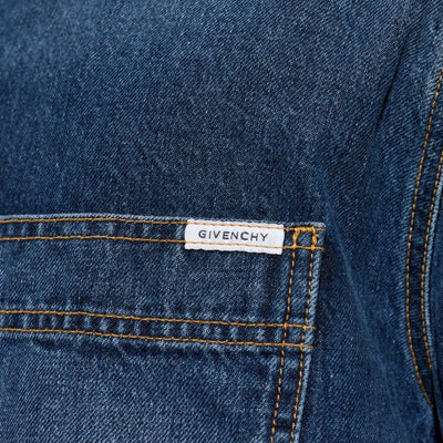 Givenchy Logo Patch Denim Shirt